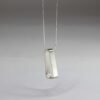 Large flat form pendant in silver - Image 2