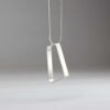 Large flat form pendant in silver - Image 5