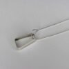 Large flat form pendant in silver - Image 3