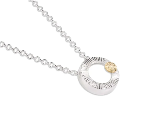 Radanta Large Pendant In Sterling Silver And 9ct Gold