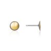 Black and Gold Small Stud Earrings - Image 2