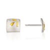 Square Silver and Gold Confetti Studs - Image 2