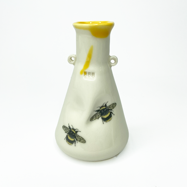 Porcelain conical bee bottle