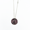 Silver Necklace, Dark Purple Enamel - Image 2