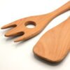 Salad servers Beech hand carved - Image 3