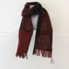Cashmere, silk and merino scarf, Red and black by Simply Spun - Image 2