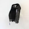 Cashmere, silk and merino scarf, Black and Grey by Simply Spun - Image 2
