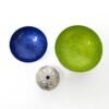 Silver bowl with indigo vitreous enamel - Image 2