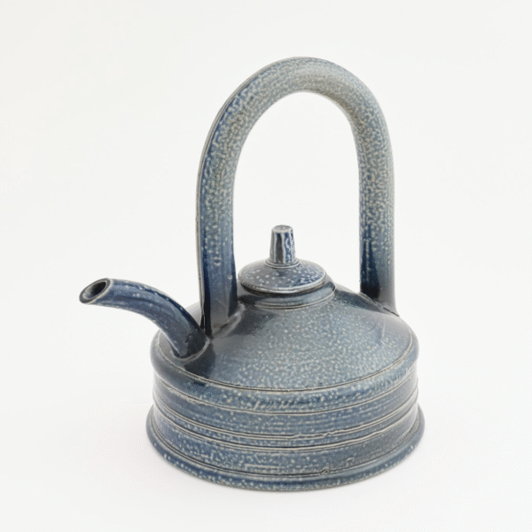 Salt Glazed Green Blue Teapot