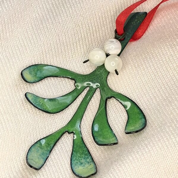 Enamelled Mistletoe bauble