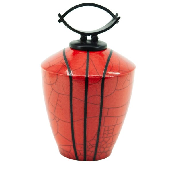 Thrown Lidded Vessel Red