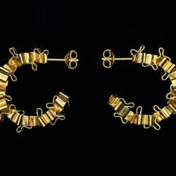 XYZ Gold Squiggles Earrings