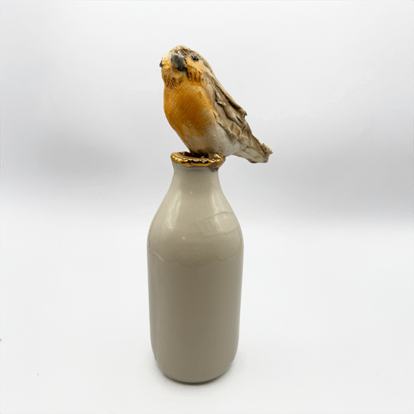 Robin On A Milk Bottle Standard Size