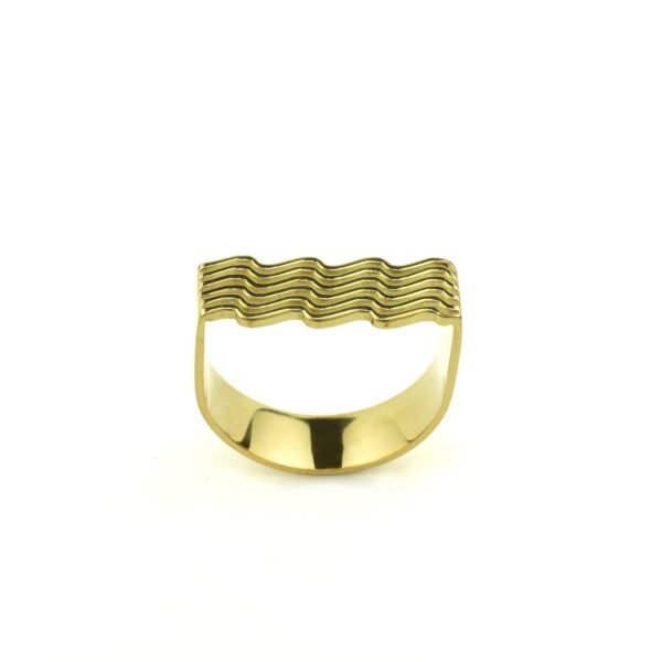 Corrugated Gold Ring