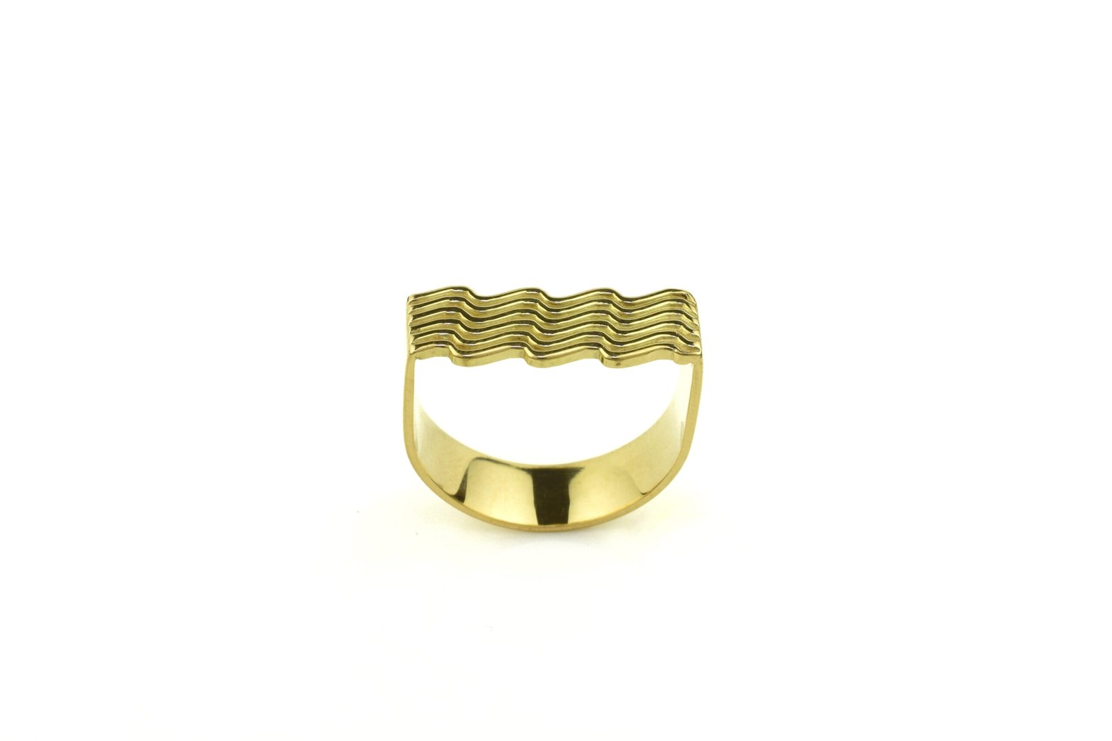 Corrugated Gold Ring