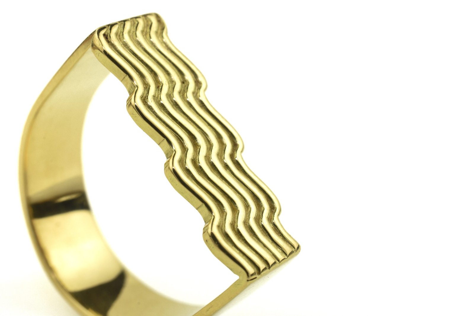 Corrugated Gold Ring - Image 2