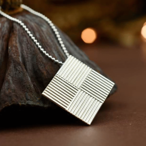 Square Silver Pendant