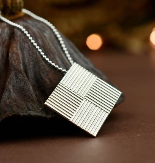 Square Silver Pendant
