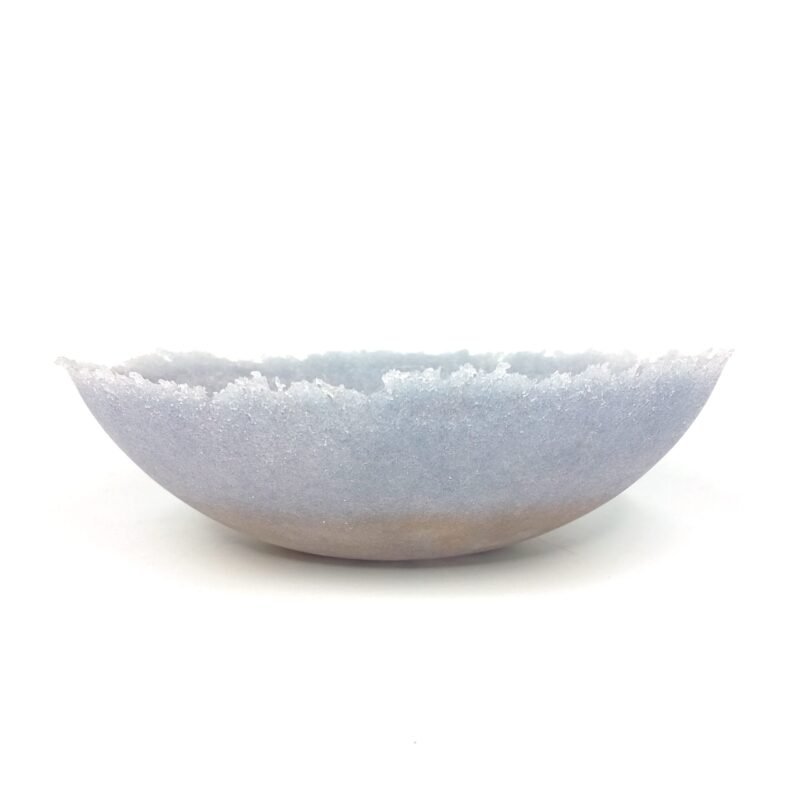 Pate de Verre Glass Bowl Lilac and Gold - Image 3