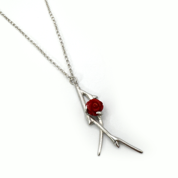 Large Red Rose Pendant