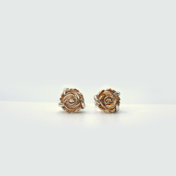 Yunnan Rose Gold Plated Flower Earring Studs