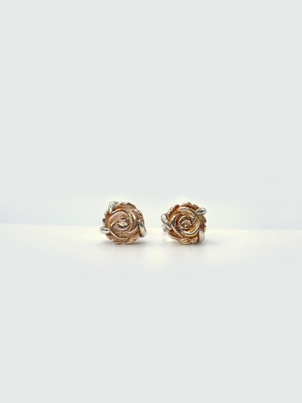 Yunnan Rose Gold Plated Flower Earring Studs