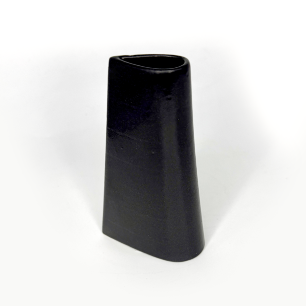 Small Stoneware Black Nerikomi Stem Vase
