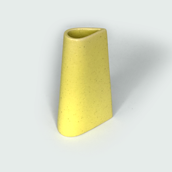 Small Stoneware Yellow Nerikomi Stem Vase
