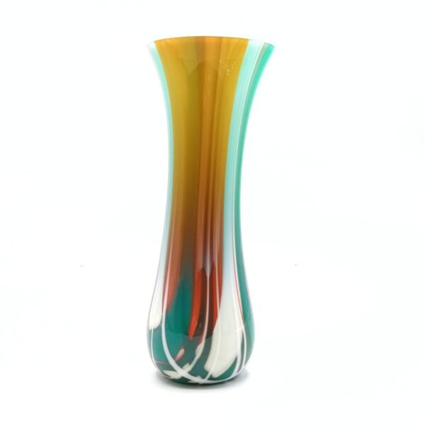 Small Tulip Vase green and orange