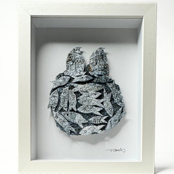 Framed Ceramic Fish Sculpture