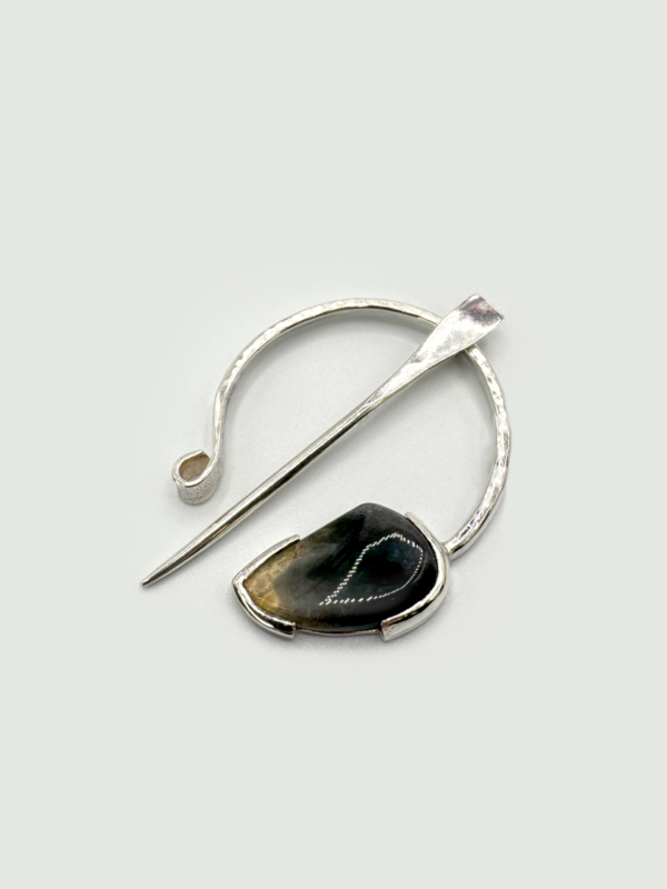 Moss Agate Brooch