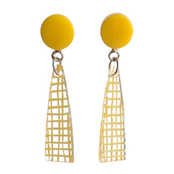 Colour Pop Earrings, Yellow