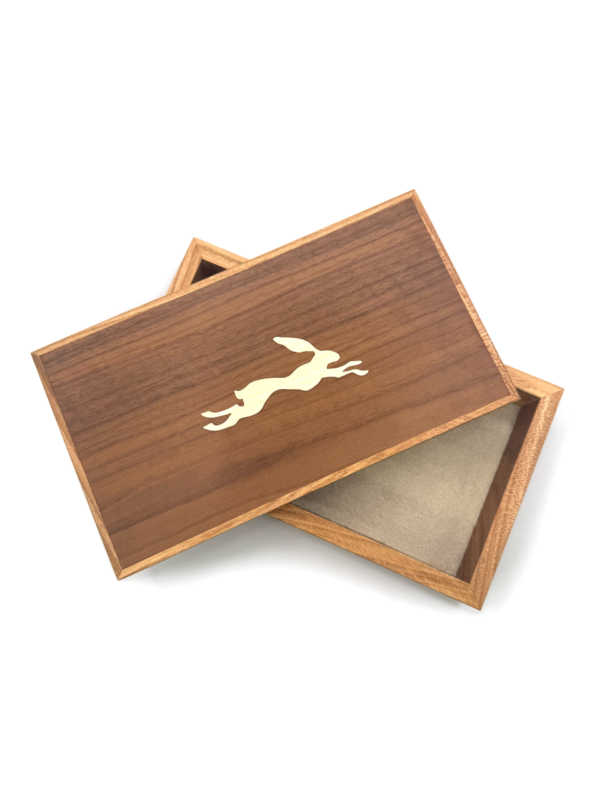 Small Box with Lift-off Lid, Running Hare