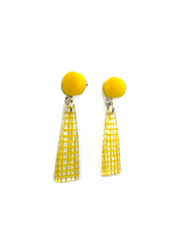 Colour Pop Earrings, Yellow - Image 2