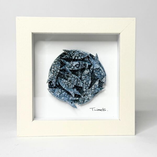 Small Framed Ceramic Fish Sculpture