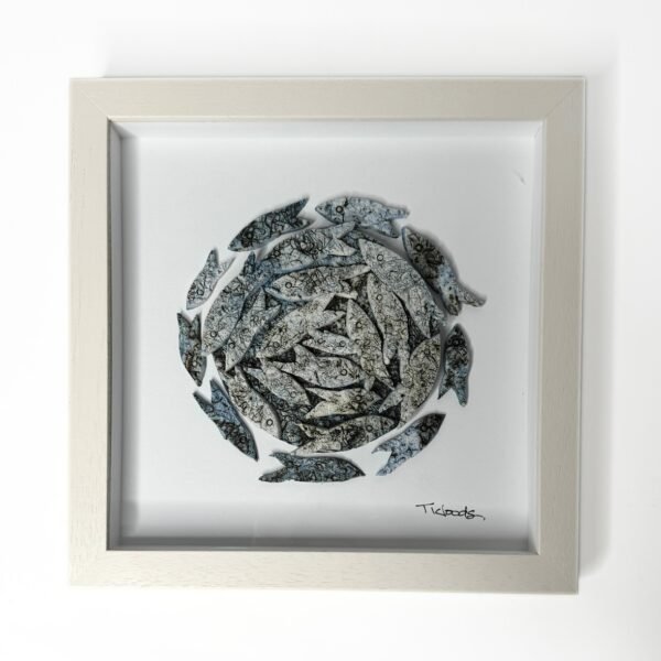 Framed Ceramic Fish Sculpture