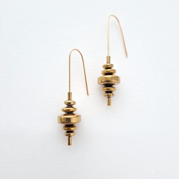 Consta Stacked Hematite Earrings