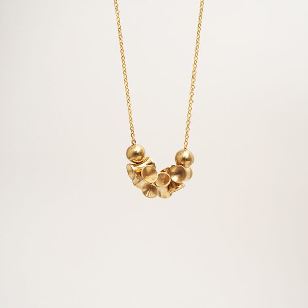 Abacus Brass Diablos and Bead Necklace