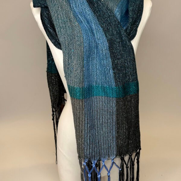 Aquamarine Silver Blues Scarf