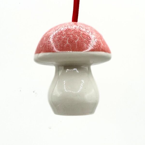 Crackle Mushroom Bauble (Pink)