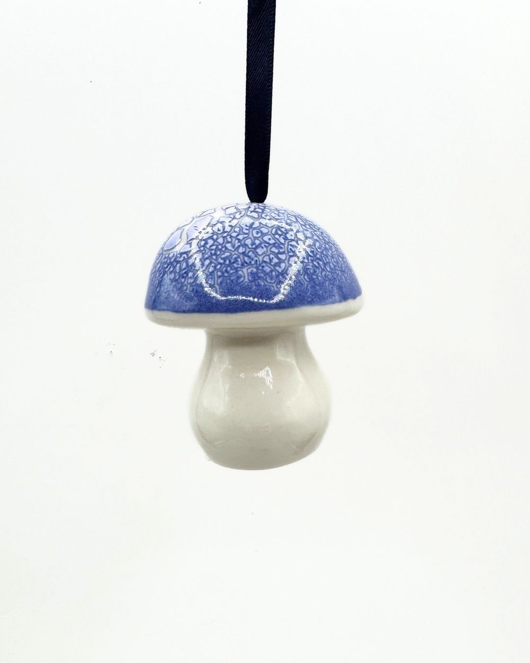 Crackle Mushroom Bauble (Blue)