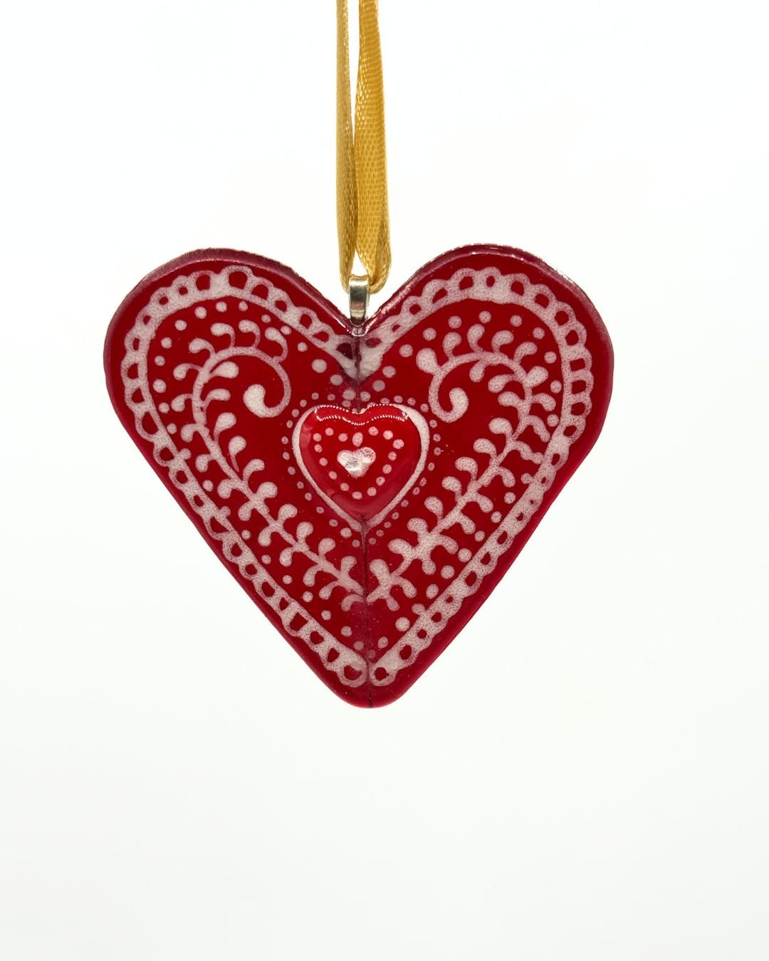 Fused Glass Bauble - Heritage Heart