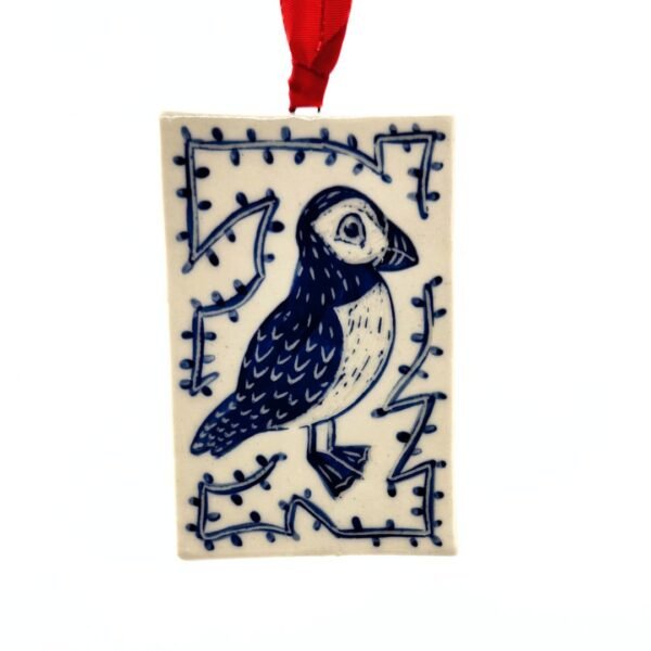 Ceramic Puffin Bauble
